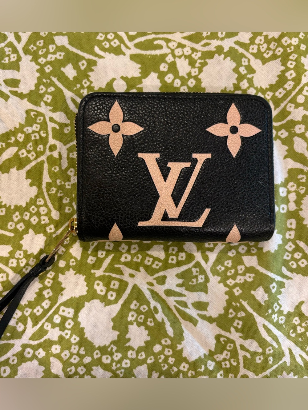 Louis Vuitton Black/Beige Monogram Empreinte Leather Zippy Coin Purse